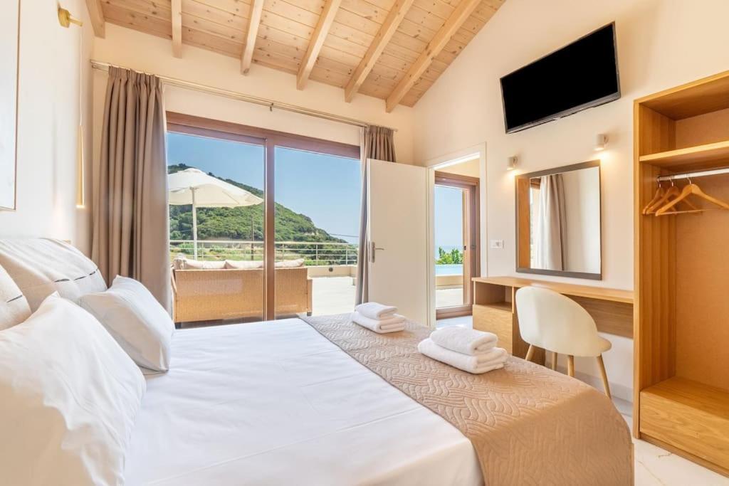 Villa Vasillis-Heated Swimming Pool With Infinity View Vitaládes 외부 사진