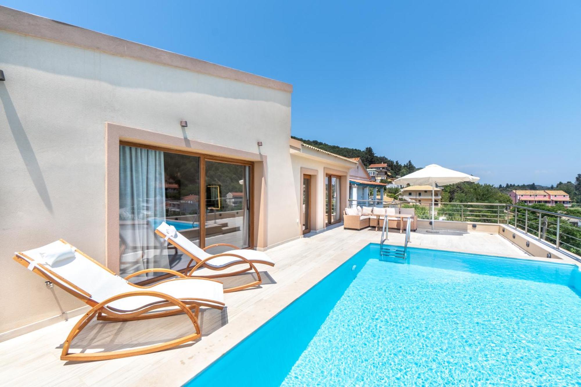 Villa Vasillis-Heated Swimming Pool With Infinity View Vitaládes 외부 사진