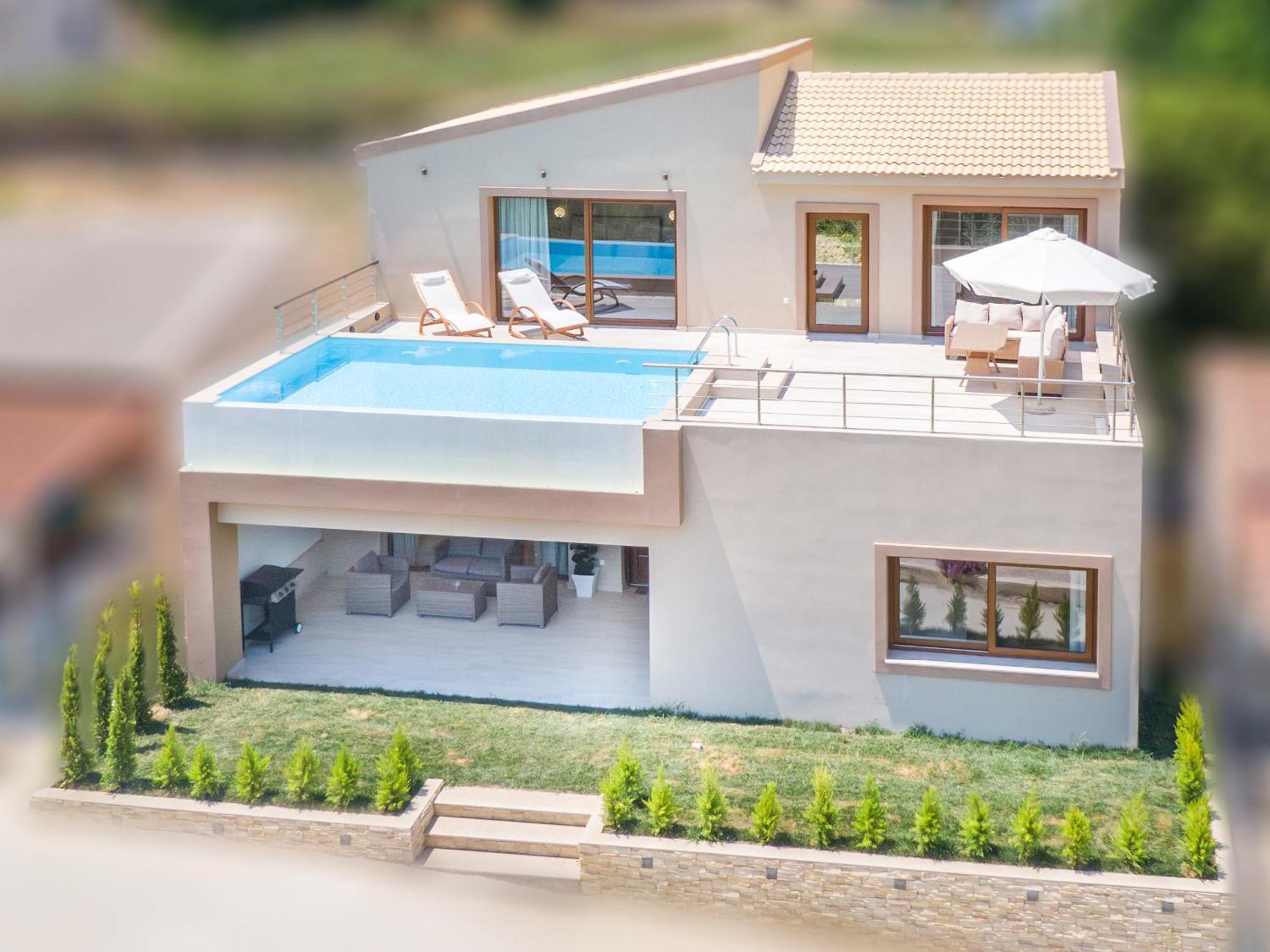 Villa Vasillis-Heated Swimming Pool With Infinity View Vitaládes 외부 사진